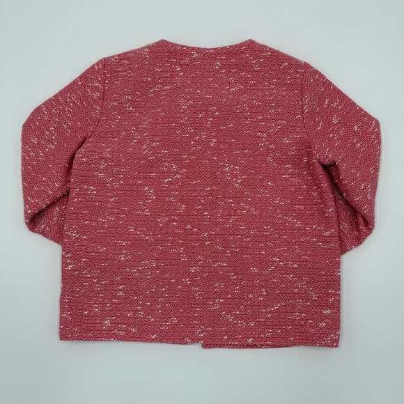 NWT Gap Kids Girls Boucle Jacket Pink White 2 Snap Closure 2 pockets Size XXL - Picture 10 of 11